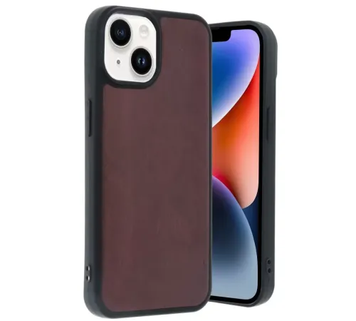 Apple iPhone 15 Kılıf Aras Deri Kapak - Bordo