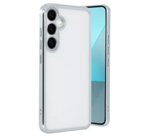 Samsung Galaxy A24 4G Prime Kılıf Lensli Silikon - Gümüş