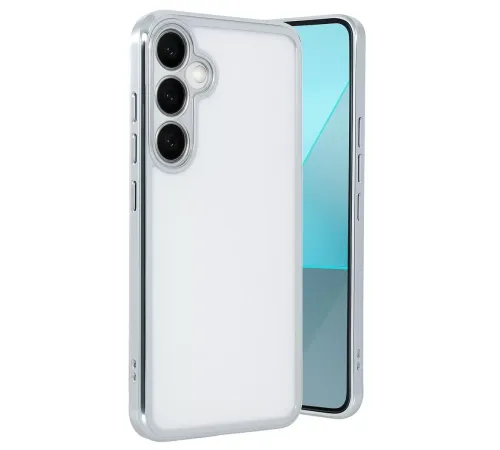 Samsung Galaxy A24 4G Prime Kılıf Lensli Silikon - Gümüş