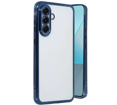 Samsung Galaxy A56 Kılıf Lensli Silikon - Lacivert