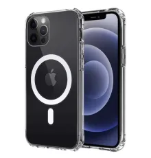 Apple iPhone 12 Kılıf Magneticsafe Şeffaf Silikon - Şeffaf