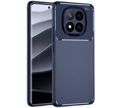 Xiaomi Redmi Note 14 Pro 4G Kılıf Auto Focus Karbon Kapak - Lacivert