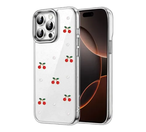 Apple iPhone 15 Pro Fiyonk Desenli Kapak - Desen 9