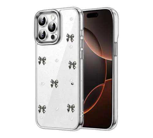 Apple iPhone 15 Pro Max Fiyonk Desenli Kapak - Desen 8