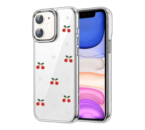 Apple iPhone 12 Fiyonk Desenli Kapak - Desen 9