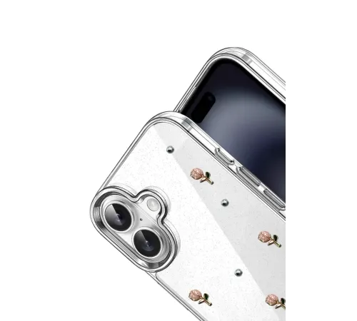 Apple iPhone 16 Fiyonk Desenli Kapak - Desen 6