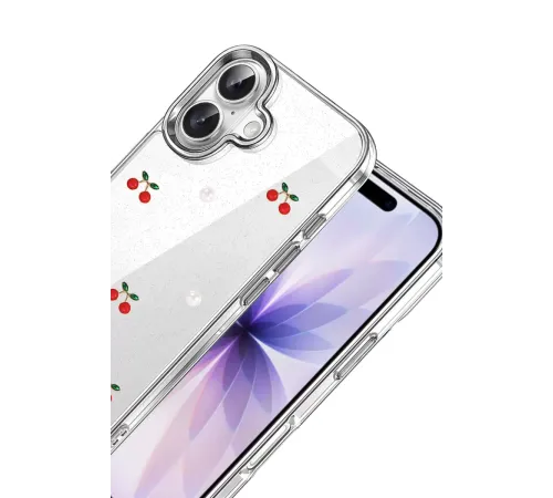 Apple iPhone 16 Fiyonk Desenli Kapak - Desen 9