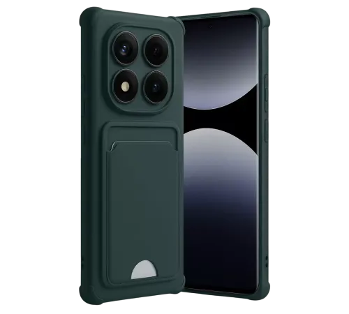 Xiaomi Redmi Note 14 Pro Plus Kelvin Kartvizitli Silikon - Koyu Yeşil
