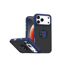 Apple iPhone 17 Pro Max Montreal Yüzüklü Silikon Kapak - Lacivert