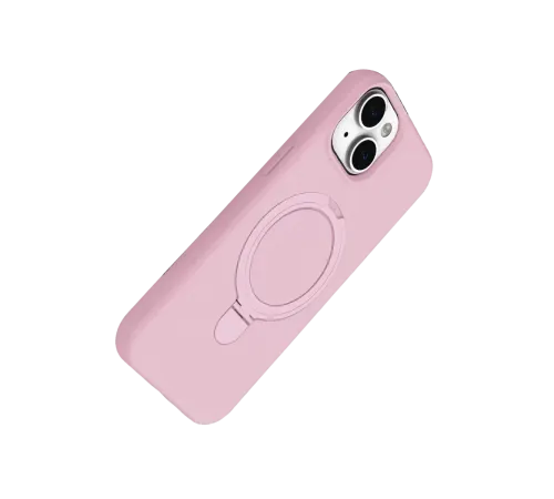 Apple iPhone 15 Regal Magsafe Standlı Kapak - Açık Pembe
