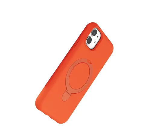 Apple iPhone 11 Regal Magsafe Standlı Kapak - Turuncu