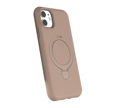 Apple iPhone 11 Regal Magsafe Standlı Kapak - Çöl Titanyum