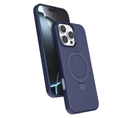 Apple iPhone 16 Pro Regal Magsafe Standlı Kapak - Lacivert
