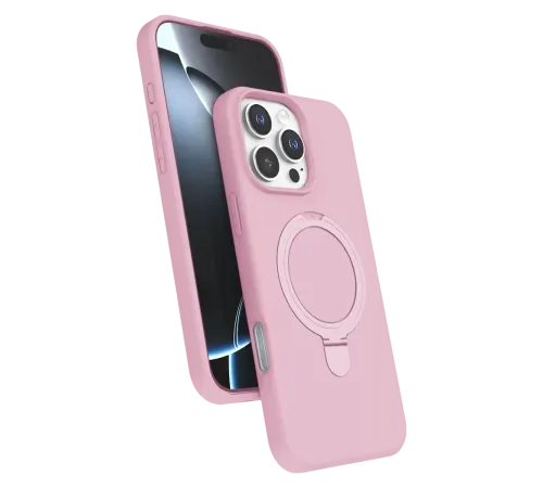Apple iPhone 16 Pro Max Regal Magsafe Standlı Kapak - Açık Pembe