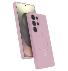 Samsung Galaxy S25 Ultra Regal Magsafe Standlı Kapak - Açık Pembe