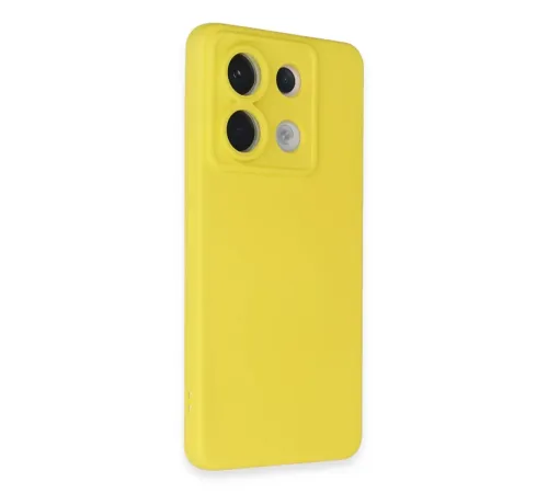 Xiaomi Redmi Note 13 Pro 5G Kılıf Nano içi Kadife Silikon - Sarı