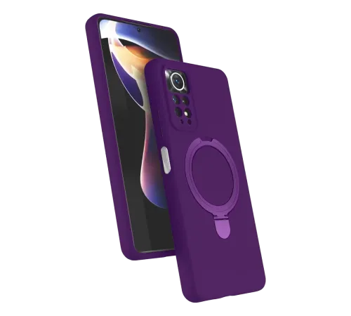 Xiaomi Redmi Note 12 Pro 4G Regal Magsafe Standlı Kapak - Derin Mor
