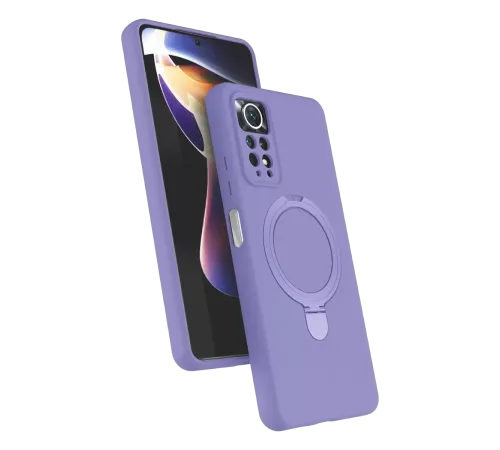Xiaomi Redmi Note 12 Pro 4G Regal Magsafe Standlı Kapak - Lila