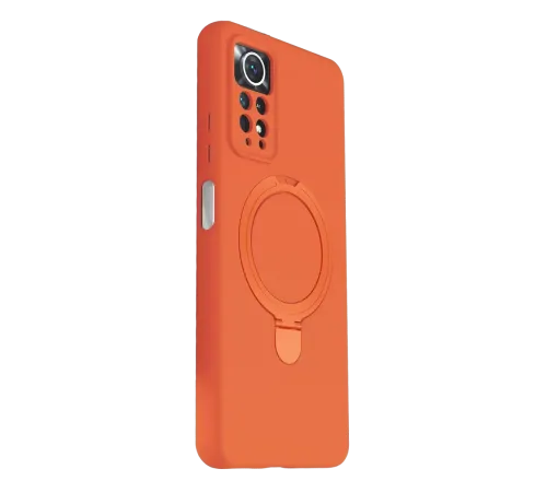 Xiaomi Redmi Note 12 Pro 4G Regal Magsafe Standlı Kapak - Turuncu