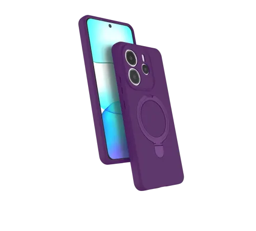 Xiaomi Redmi Note 14 4G Regal Magsafe Standlı Kapak - Derin Mor