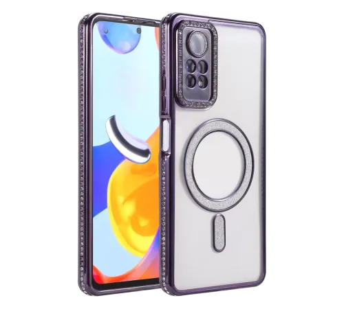 Xiaomi Redmi Note 12 Pro 4G Joke Simli Magneticsafe Kılıf - Derin Mor