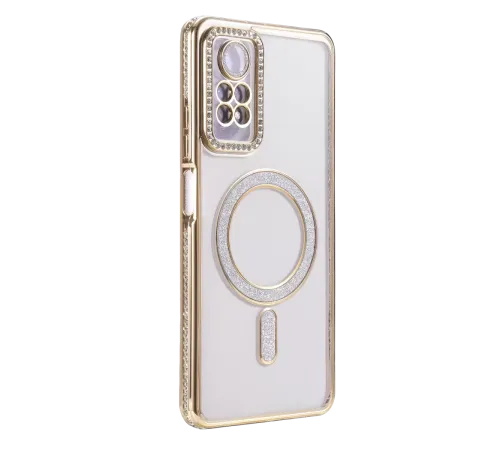 Xiaomi Redmi Note 12 Pro 4G Joke Simli Magneticsafe Kılıf - Gold