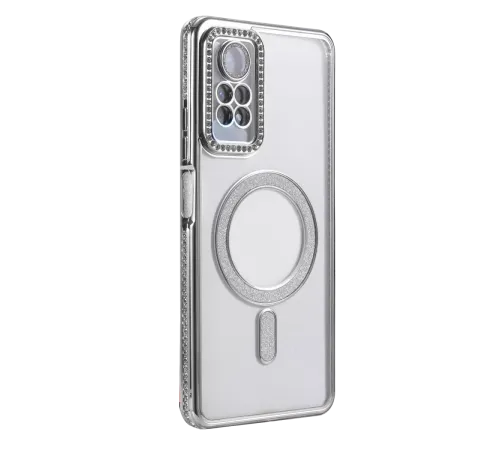 Xiaomi Redmi Note 12 Pro 4G Joke Simli Magneticsafe Kılıf - Gümüş