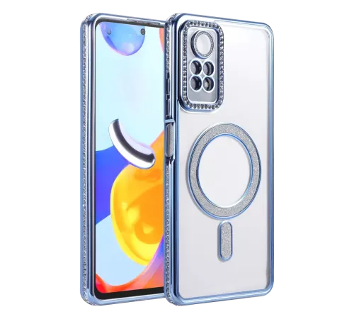 Xiaomi Redmi Note 12 Pro 4G Joke Simli Magneticsafe Kılıf - Mavi