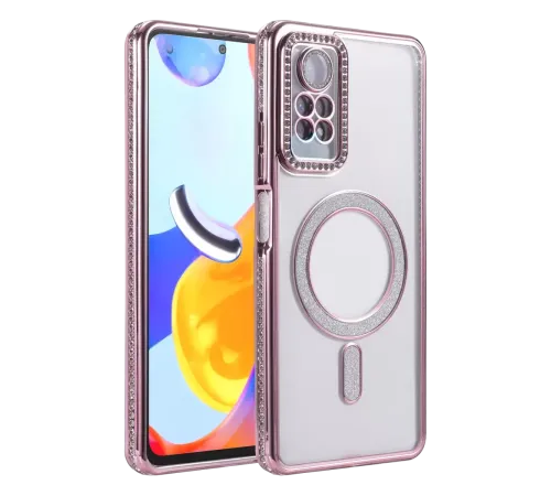 Xiaomi Redmi Note 12 Pro 4G Joke Simli Magneticsafe Kılıf - Pembe