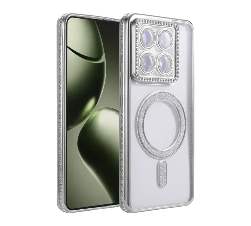 Xiaomi Mi 14T Pro Joke Simli Magneticsafe Kılıf - Gümüş