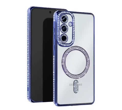Samsung Galaxy A36 Joke Simli Magneticsafe Kılıf - Mavi