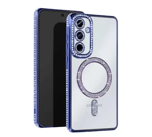 Samsung Galaxy A56 Joke Simli Magneticsafe Kılıf - Mavi