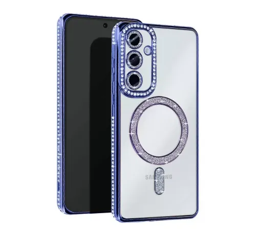 Samsung Galaxy A56 Joke Simli Magneticsafe Kılıf - Mavi