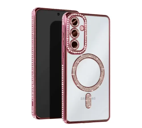 Samsung Galaxy A56 Joke Simli Magneticsafe Kılıf - Pembe