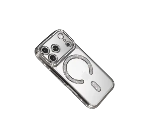 Apple iPhone 17 Pro Joke Simli Magneticsafe Kılıf - Gümüş