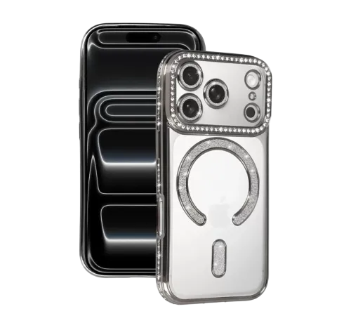 Apple iPhone 17 Pro Joke Simli Magneticsafe Kılıf - Gümüş