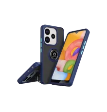 Redmi Note 14 4G Montreal Yüzüklü Silikon Kapak - Lacivert