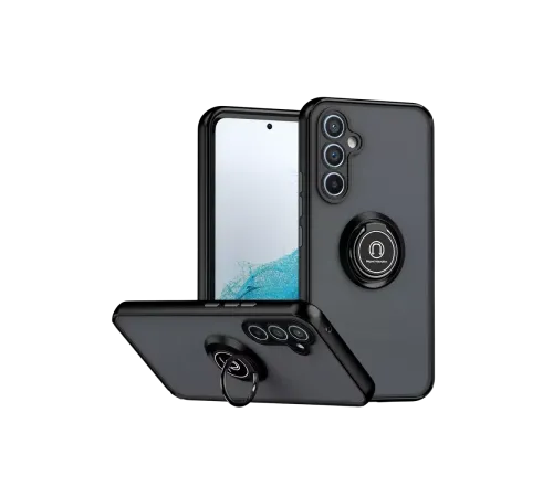 Samsung Galaxy S25 FE Montreal Yüzüklü Silikon Kapak - Siyah