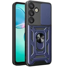 Samsung Galaxy S25 FE Pars Lens Yüzüklü Silikon - Lacivert