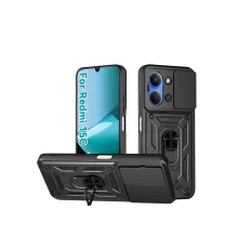 Xiaomi Redmi 15C 4G Pars Lens Yüzüklü Silikon - Siyah