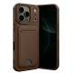 Apple iPhone 17 Pro Max Kelvin Kartvizitli Silikon - Kahverengi
