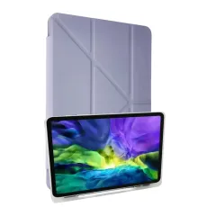 Apple iPad 10.2 (8.nesil) Kılıf Kalemlikli Mars Tablet Kılıfı - Lila