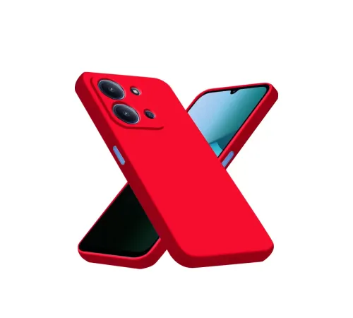 Xiaomi Redmi 15C 4G Nano içi Kadife Silikon - Kırmızı