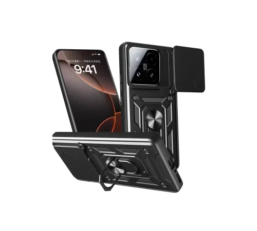Xiaomi Mi 15T Pars Lens Yüzüklü Silikon - Siyah