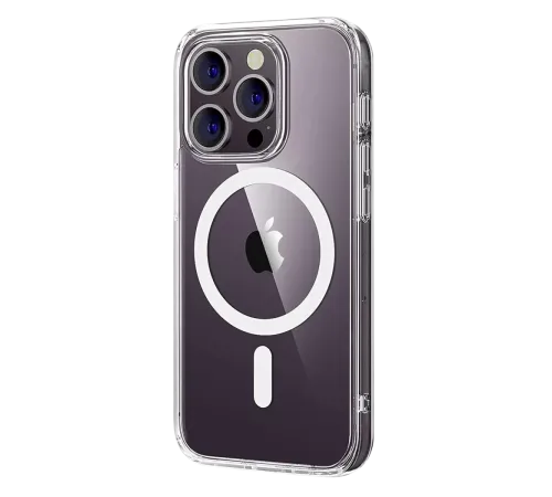 Apple iPhone 14 Pro Max Combo Sert Şeffaf Magsafe Kapak - Şeffaf