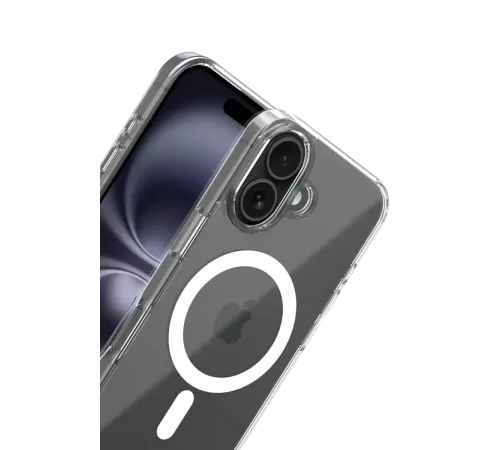 Apple iPhone 16 Combo Sert Şeffaf Magsafe Kapak - Şeffaf