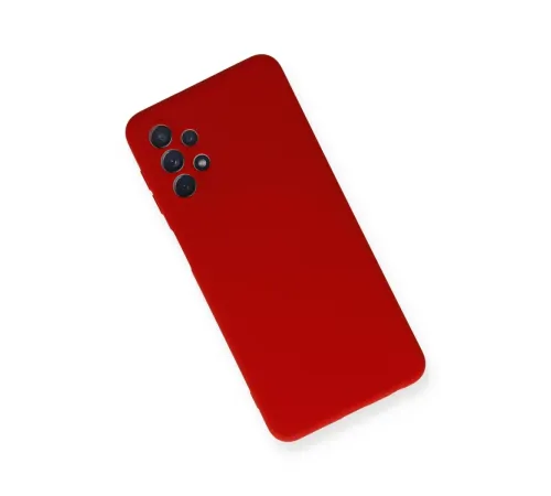 Samsung Galaxy A52 Kılıf Nano içi Kadife Silikon - Kırmızı