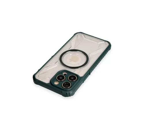 Apple iPhone 13 Pro Max Kılıf Prag Magneticsafe Kapak - Koyu Yeşil