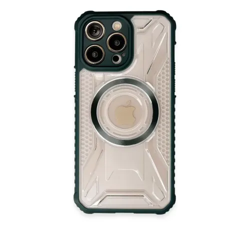 Apple iPhone 13 Pro Max Kılıf Prag Magneticsafe Kapak - Koyu Yeşil
