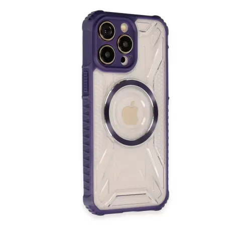 Apple iPhone 13 Pro Max Kılıf Prag Magneticsafe Kapak - Derin Mor